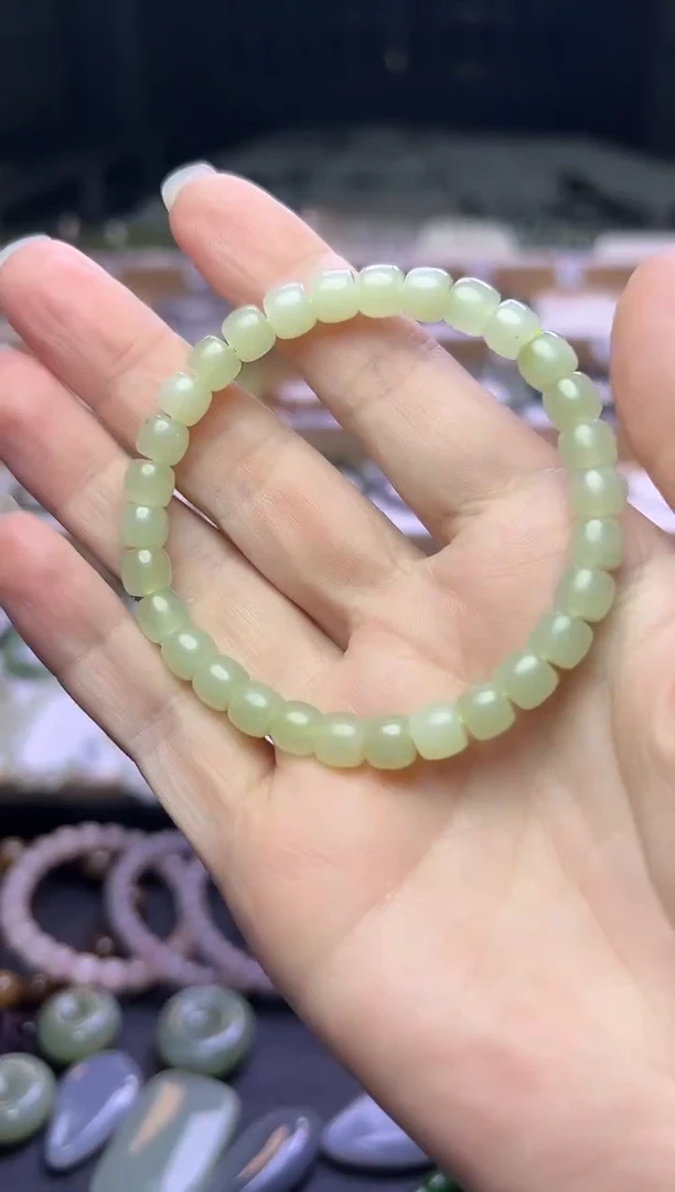 手串未镶嵌和田玉6号链接卡7mm（一物一拍）