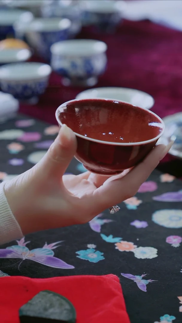 杯景德镇陶瓷杯碗柴烧多人