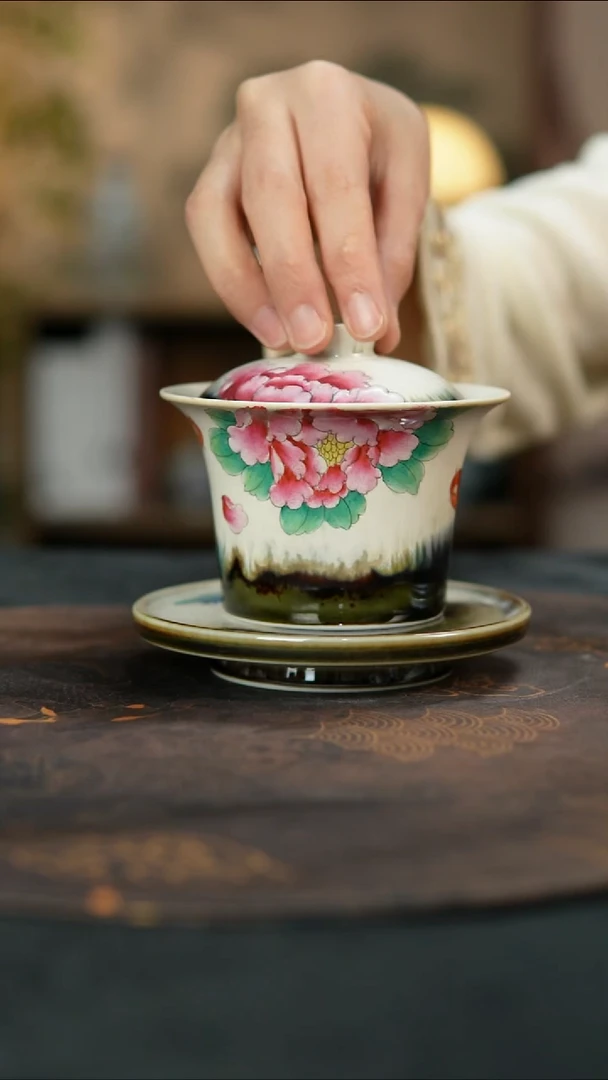 景德镇陶瓷杯碗柴烧多人