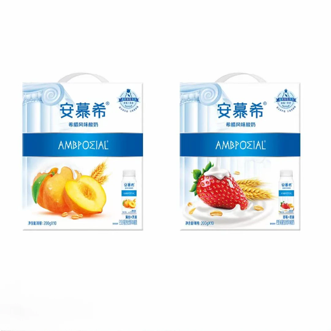 伊利【6月生产】安慕希黄桃燕麦/草莓燕麦 希腊风味酸奶