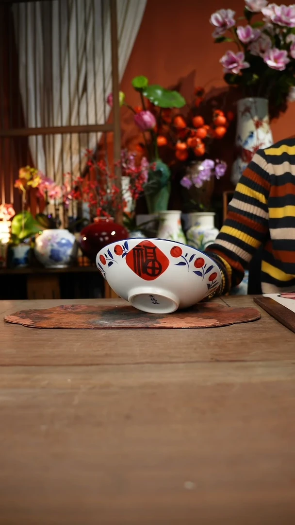 瓷片高温釉下彩手绘陶瓷餐具