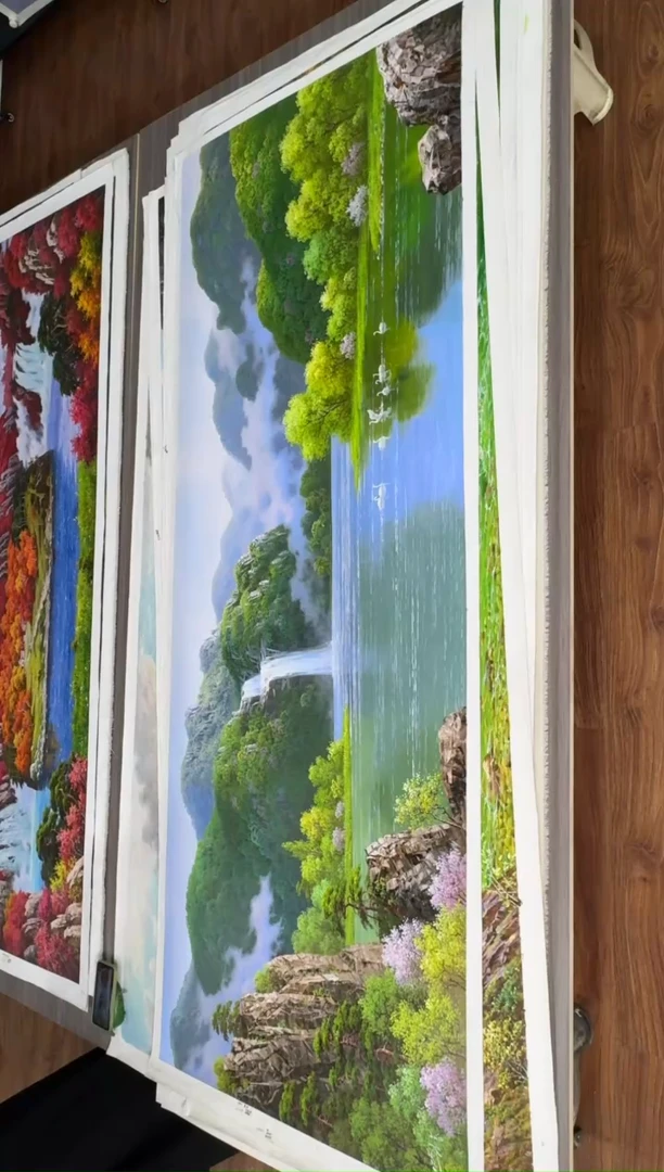 油画【55号】朝鲜原创纯手绘孤品油画