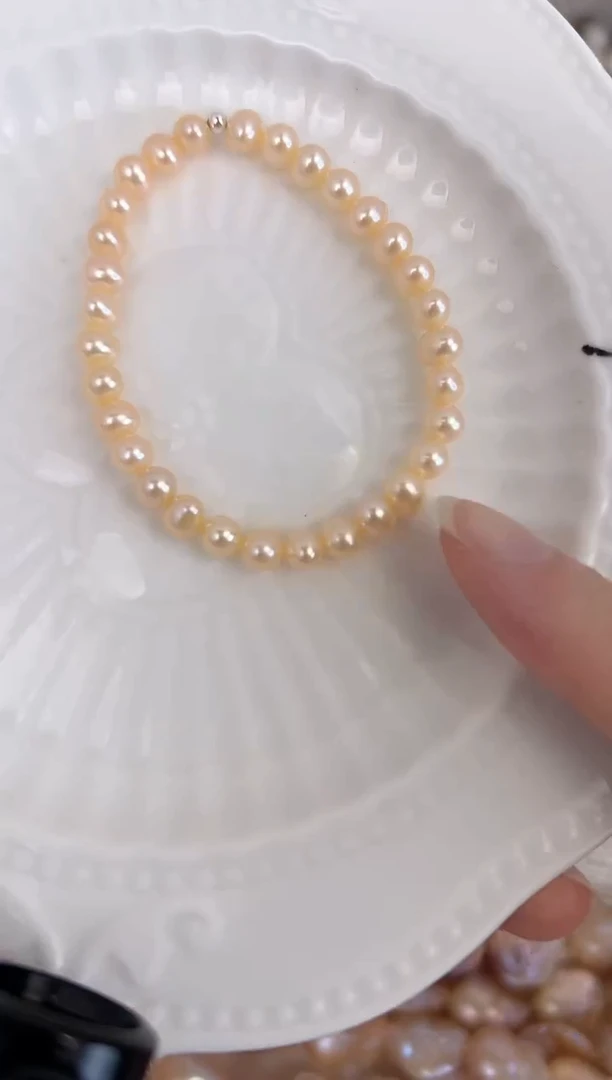 淡水珍珠手绳银S925镶嵌z12