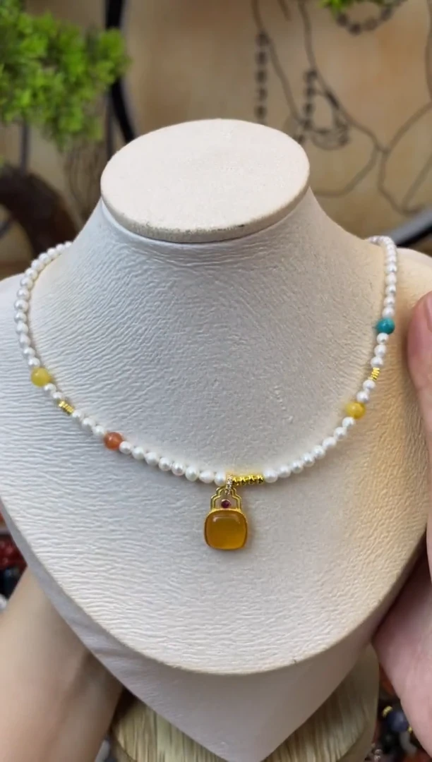 【闪购商品】淡水珍珠颈饰银S925镶嵌167