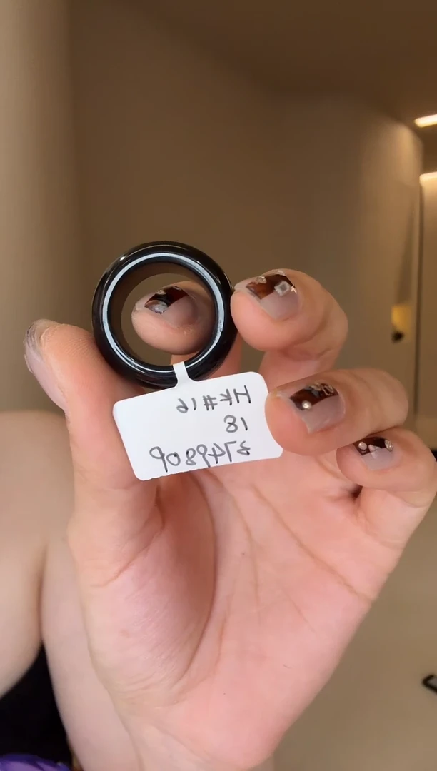 【闪购商品】和田玉戒指未镶嵌16码墨玉