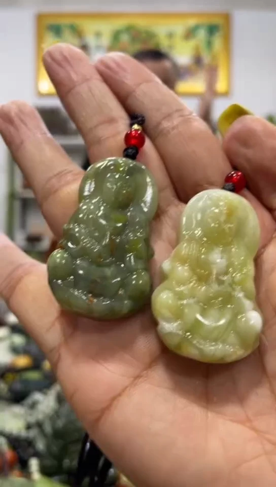 未镶嵌岫玉挂件多样性发货发其中一件
