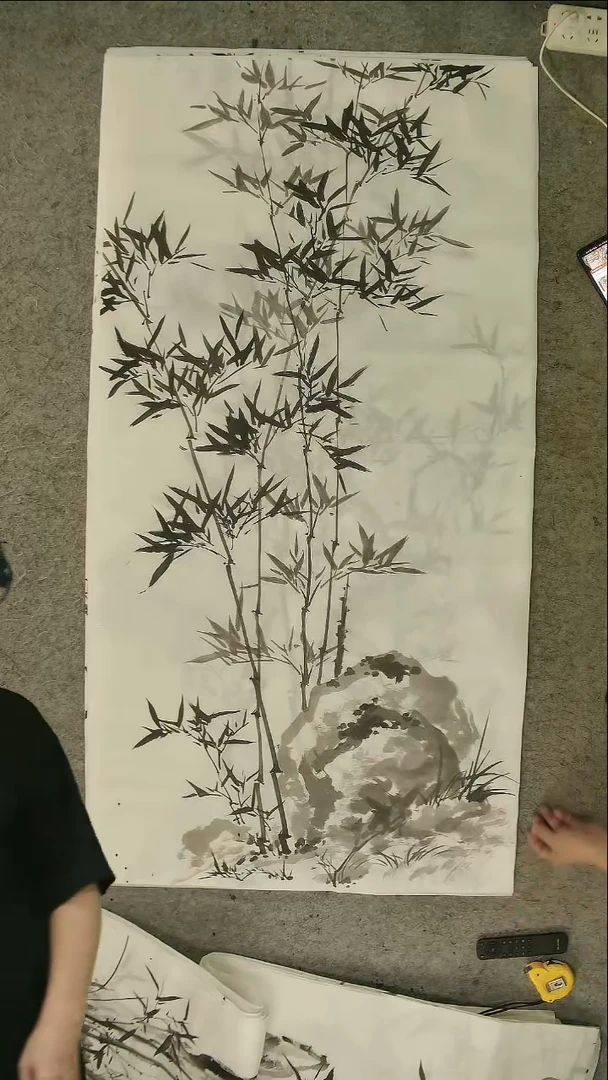 国画四尺整张  墨竹