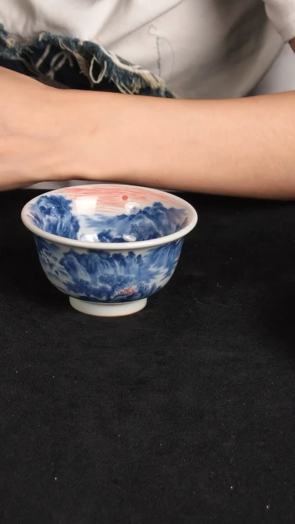 景德镇景琳藏旭日东升压手杯