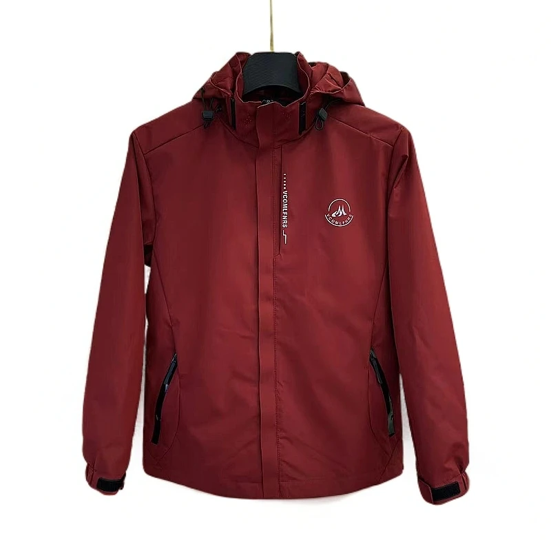 冲锋狮春秋款时尚百搭潮流男女同款修身大码冲锋衣夹克外套-9001