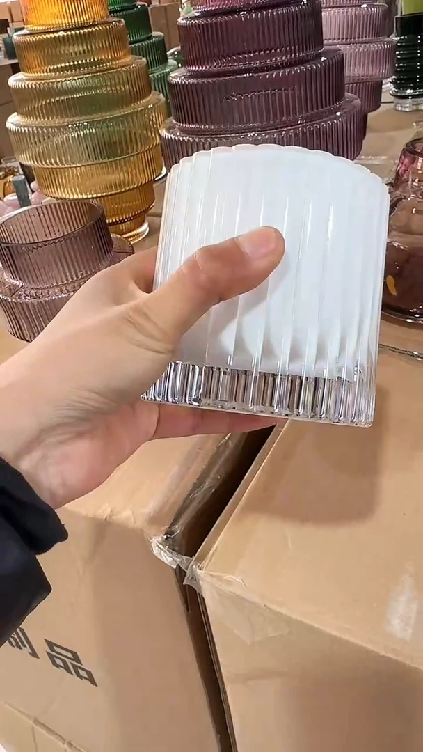 【闪购商品】玻璃白色蜡杯