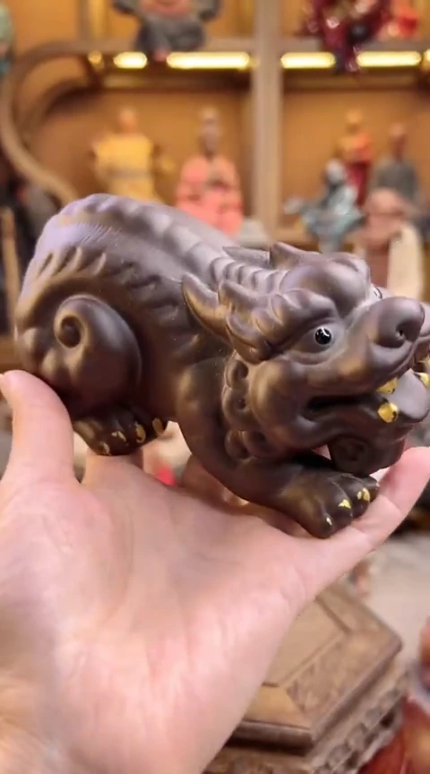 紫砂茶宠器闵茶宠摆件