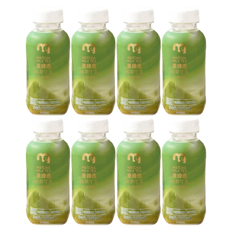 【2026年4月30日到期】麦臻选抹茶牛乳奶茶饮料280ml*8瓶