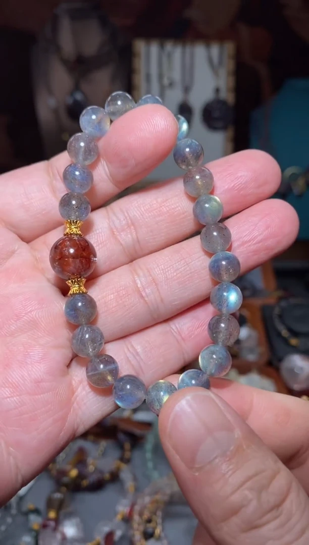 【闪购商品】长石灰月光手串未镶嵌多样性