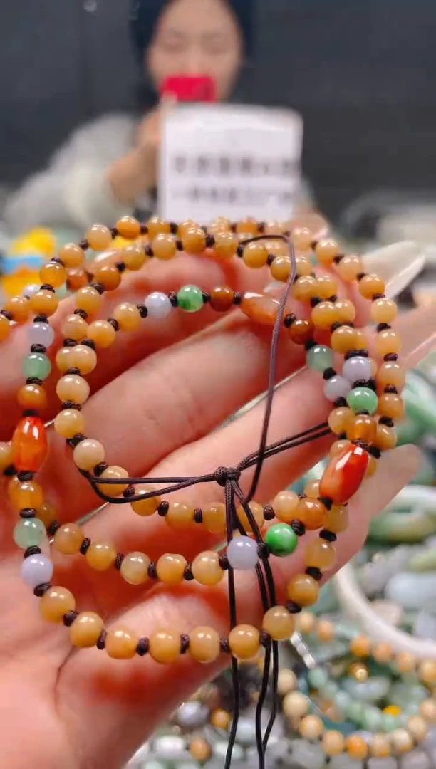 【闪购商品】翡翠颈饰未镶嵌4-5MM/G/翡翠A货一图一物