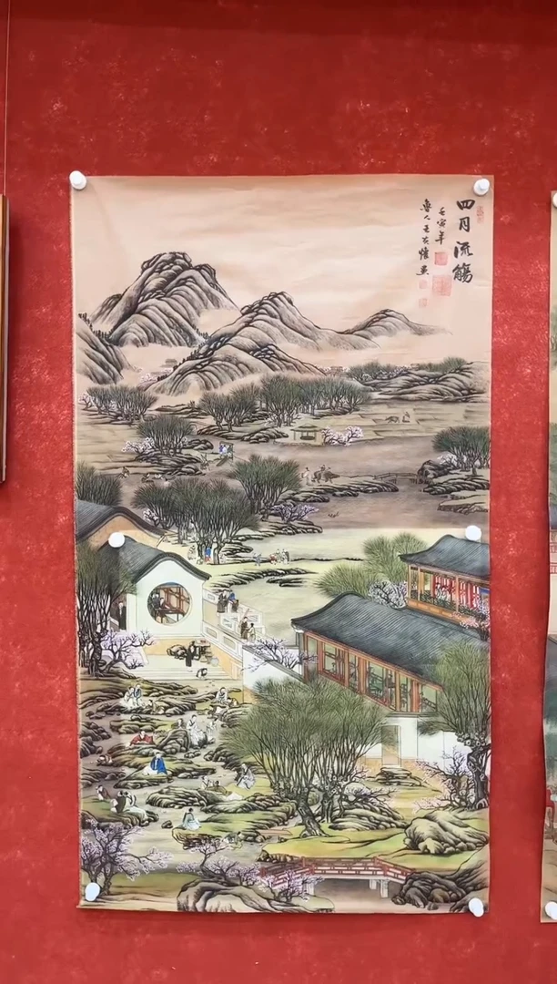 国画12.21zz-王夫怀-六尺丝绢界画1