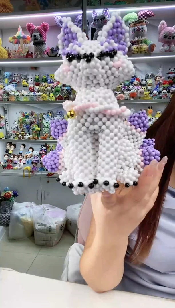 玻璃0709卡6糖果珠九尾狐材料包1套紫色