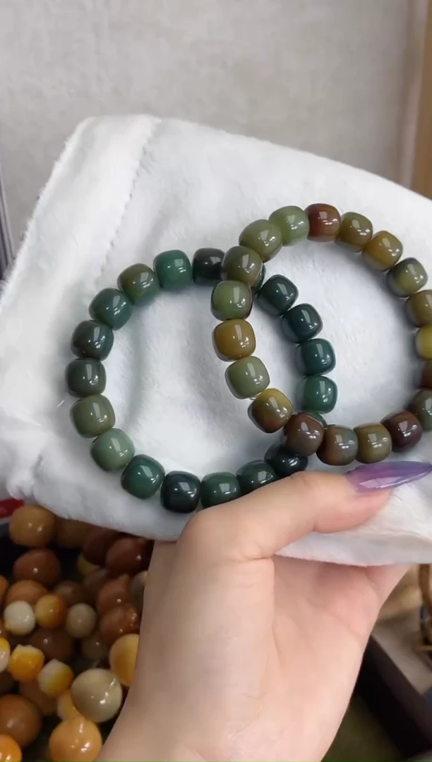 菩提根/象牙果手串e54干磨嘎嘎油桶珠11*12mm随机