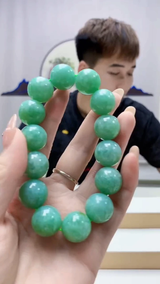 未镶嵌定制翡翠4868DD-毛货手串65