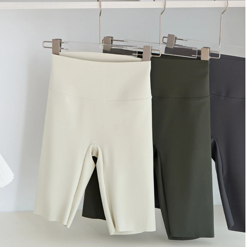 五分夏季薄款鲨鱼裤女外穿高腰打底裤瑜伽运动健身裸感三分芭比裤