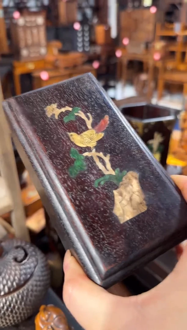 【闪购商品】木木艺紫檀鸟踏花枝机关盒98.88