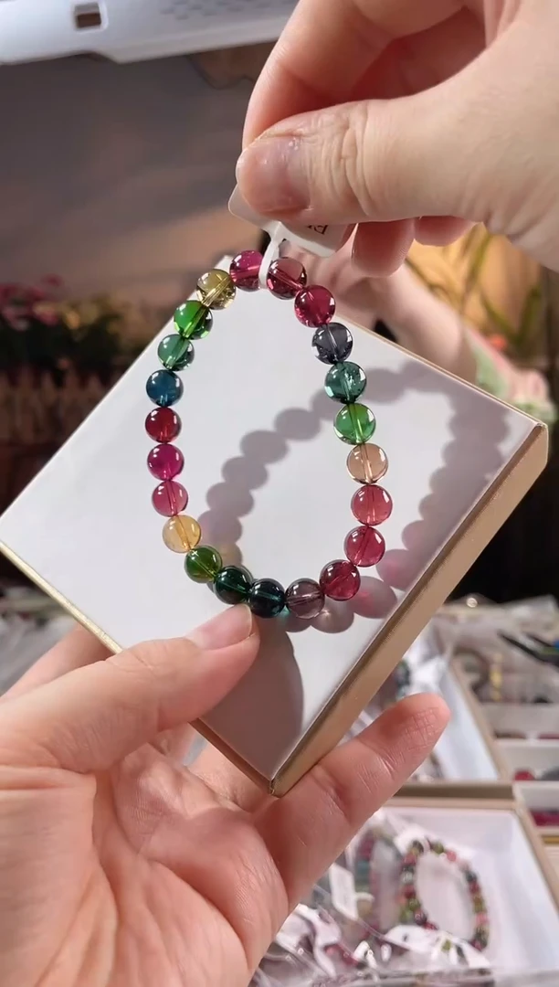 【闪购商品】碧玺手链未镶嵌单圈手链8.5+