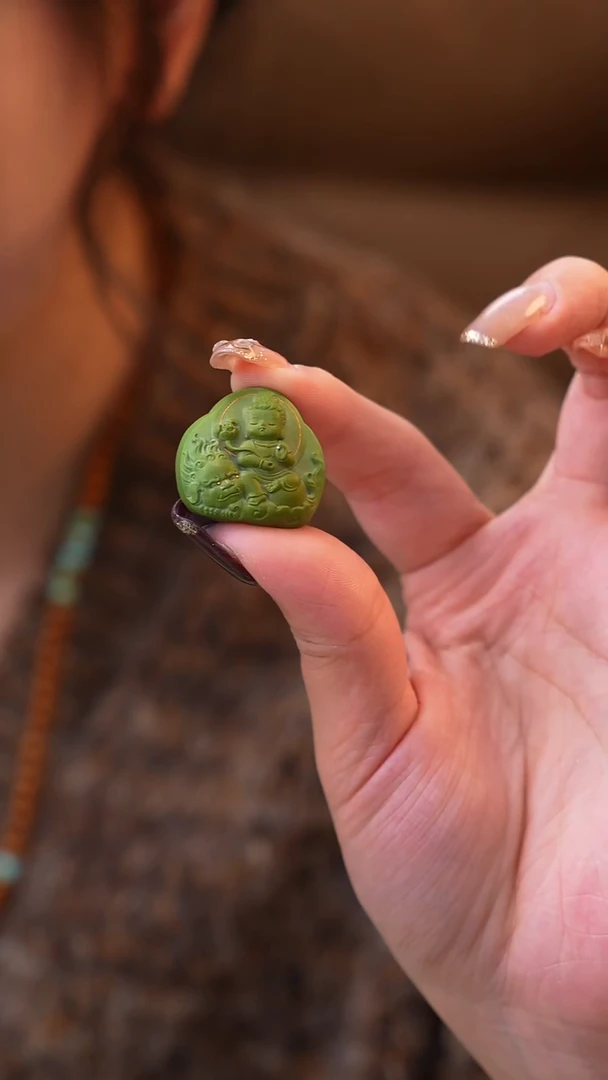 未镶嵌绿松石设计文殊菩萨