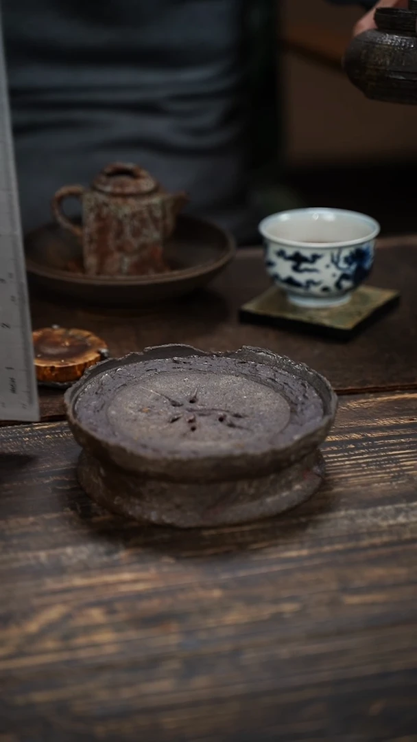 全手工制作 重工 南蛮 双层 壶承 14cm