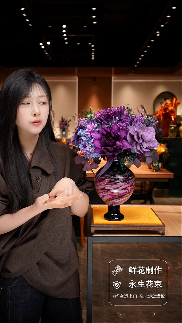 瓶手工花器花束空运包邮送货上门-以图片为准