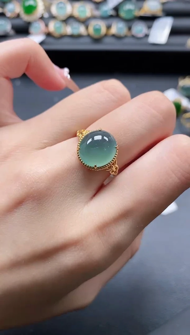 【闪购商品】翡翠戒指银S925镶嵌1111