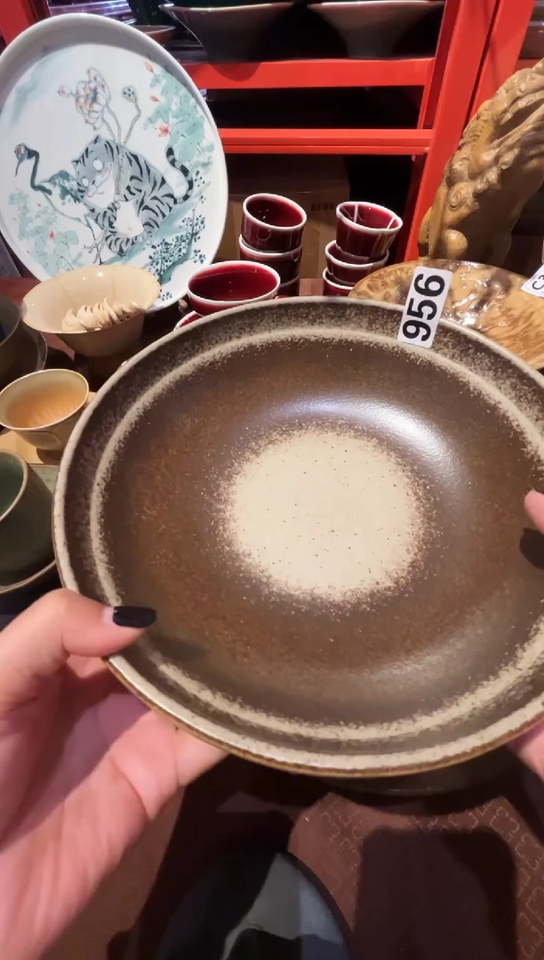 瓷片就*强956窑变绿影盖碗