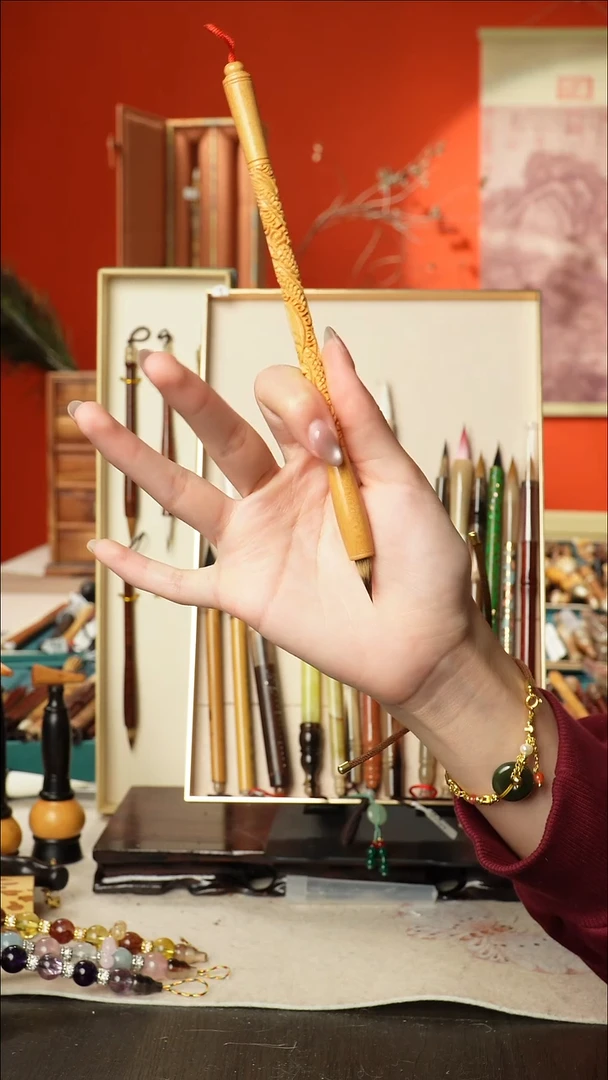 138号闪孤品高货毛笔链接 清水试笔 蘸墨不退