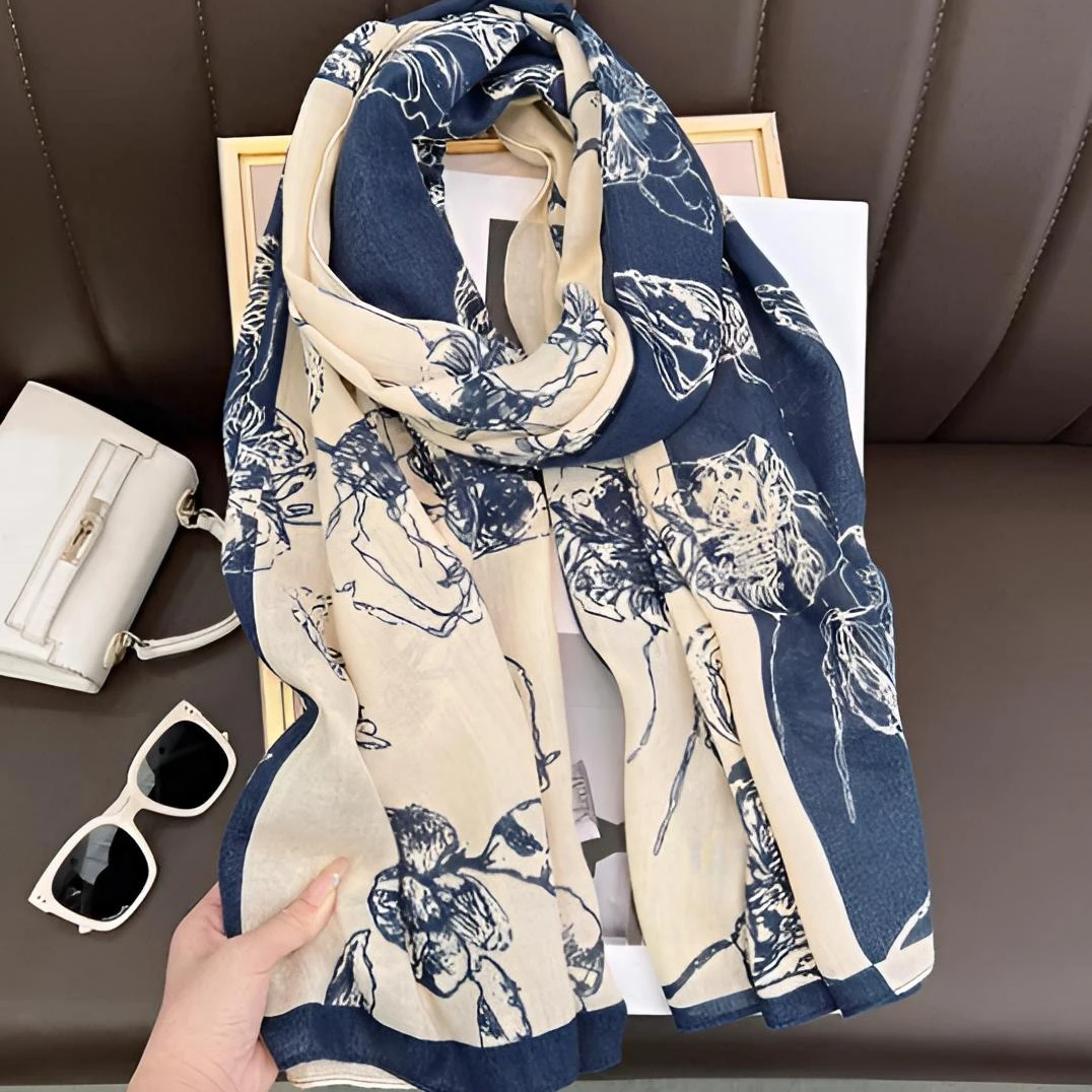 棉麻四季时尚百搭长款薄款围巾