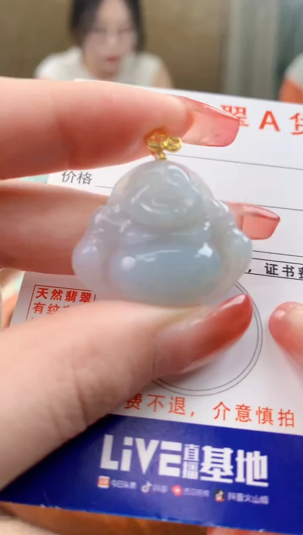 颈饰未镶嵌翡翠 天然A货翡翠挂件