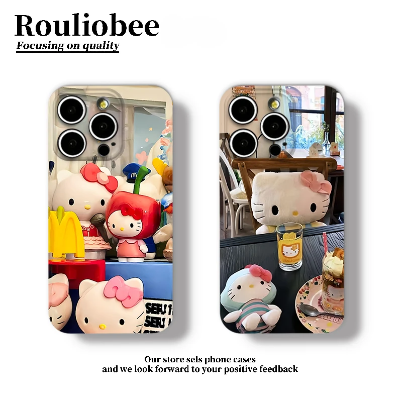 下午茶果汁凯蒂适用苹果16promax手机壳iPhone华为vivo小米15oppo