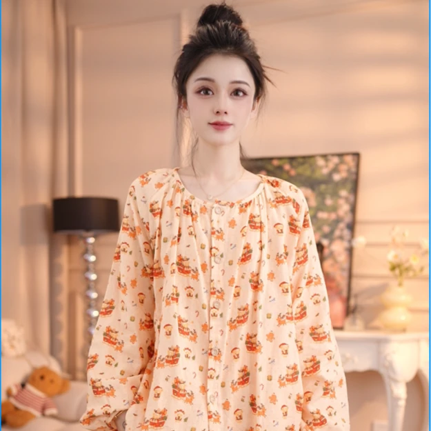 【麋鹿小熊】婷睡衣女套装气质夏季宽松甜美大码碎花时尚休闲