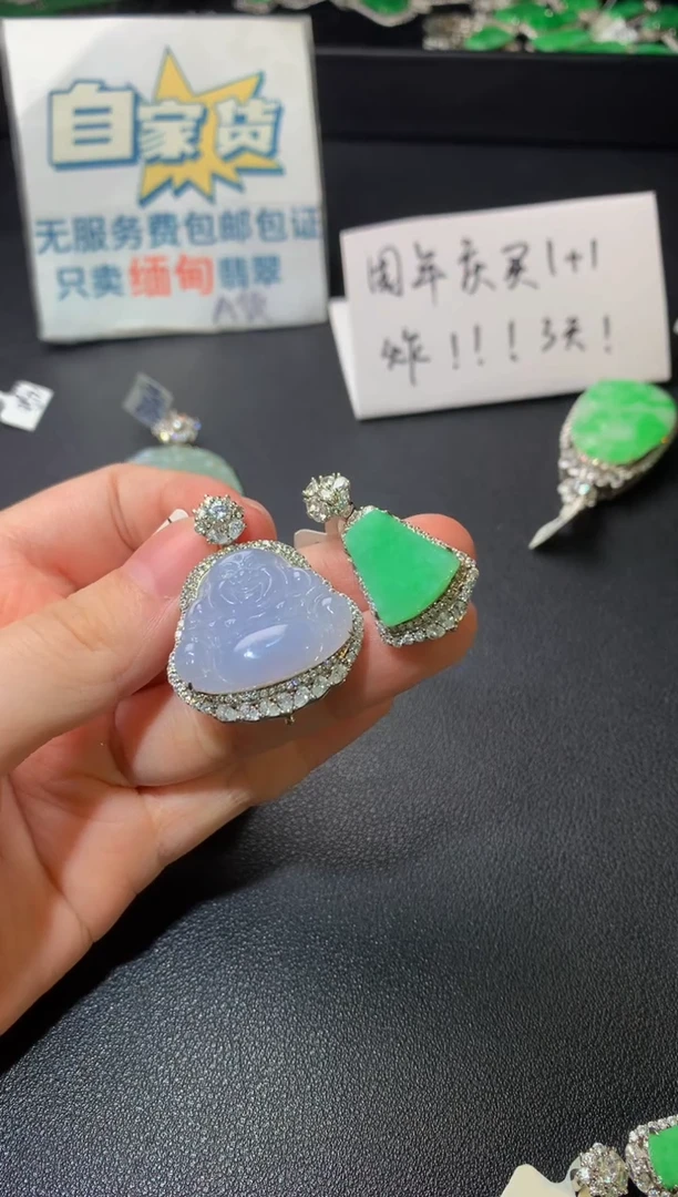 颈饰银S925镶嵌翡翠翡翠1