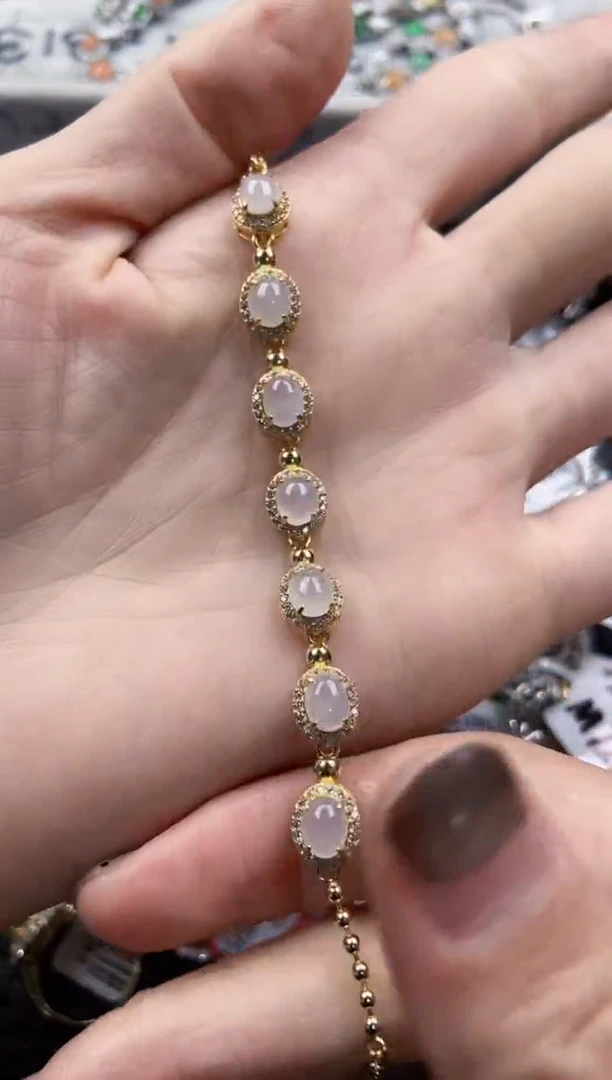 翡翠戒指银S925镶嵌4444-----6