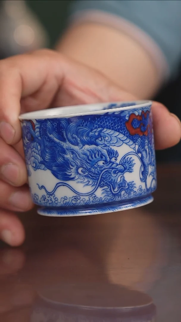 自成堂柴窑青花釉里红