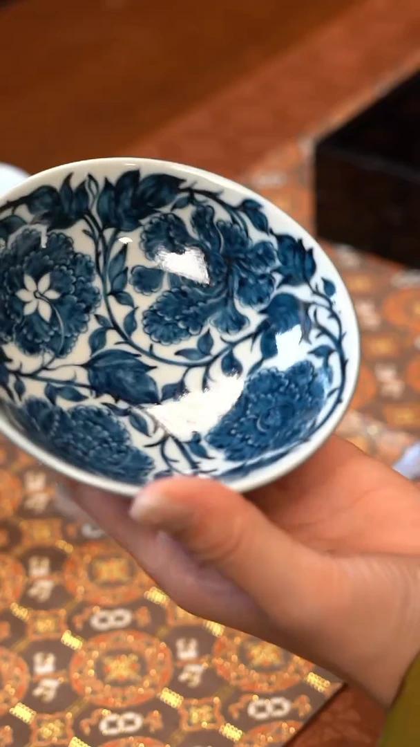 【闪购商品】L元邑四相牡丹斗笠盏