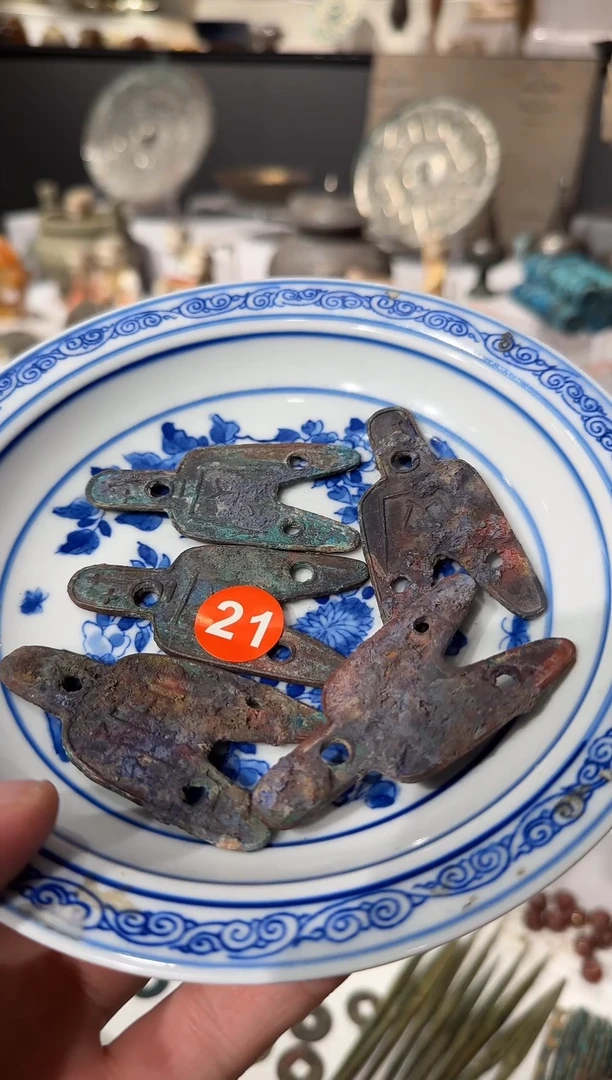 瓷片钧窑瓷器杯子摆件