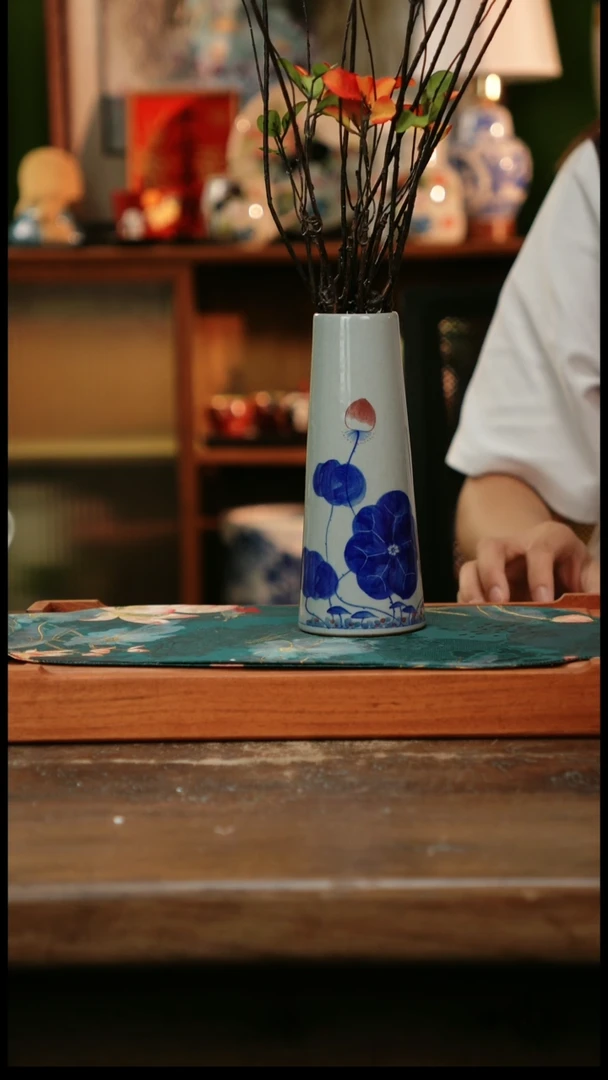 杯景德镇纯手工釉下彩精品茶具水杯