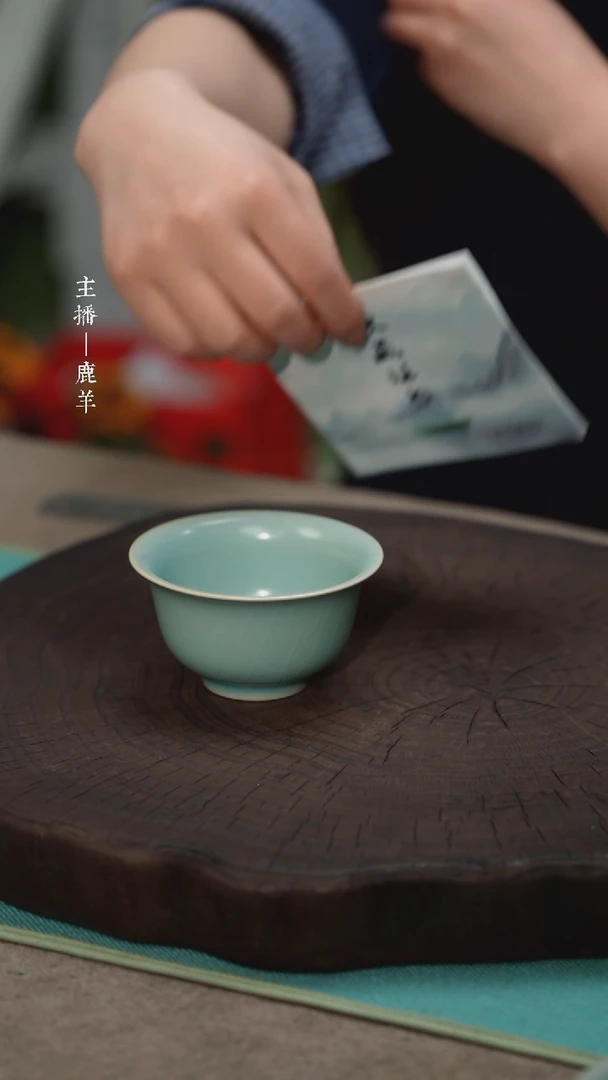 【闪购商品】压手杯--汝瓷张海英老师-羊