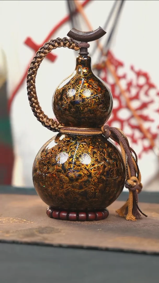 【闪购商品】RZ223漆艺酒葫芦不包手串及旋转底座