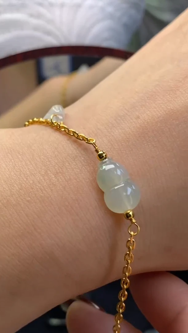 颈饰银S925镶嵌翡翠净货10623