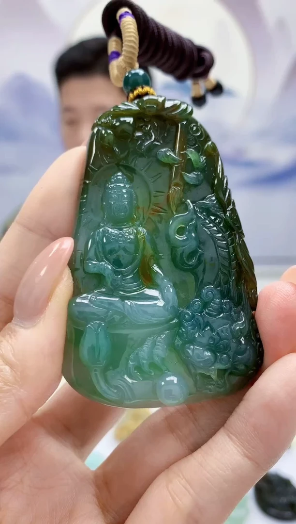 定制翡翠未镶嵌4917MM-毛货挂件108