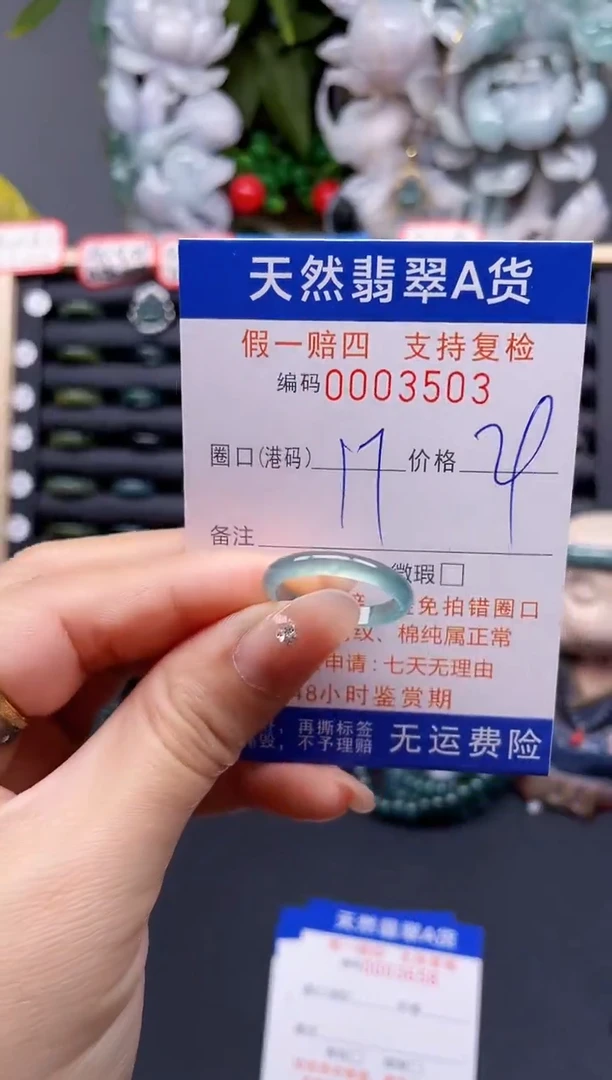 翡翠戒指未镶嵌17*3503