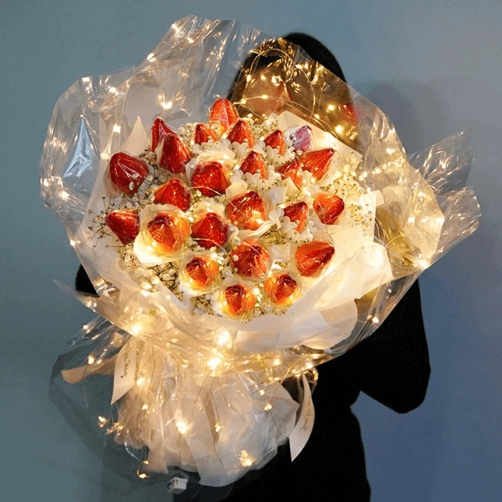 草莓水果礼盒成品花束鲜花订购同城配送生日礼物创意女友附近花店