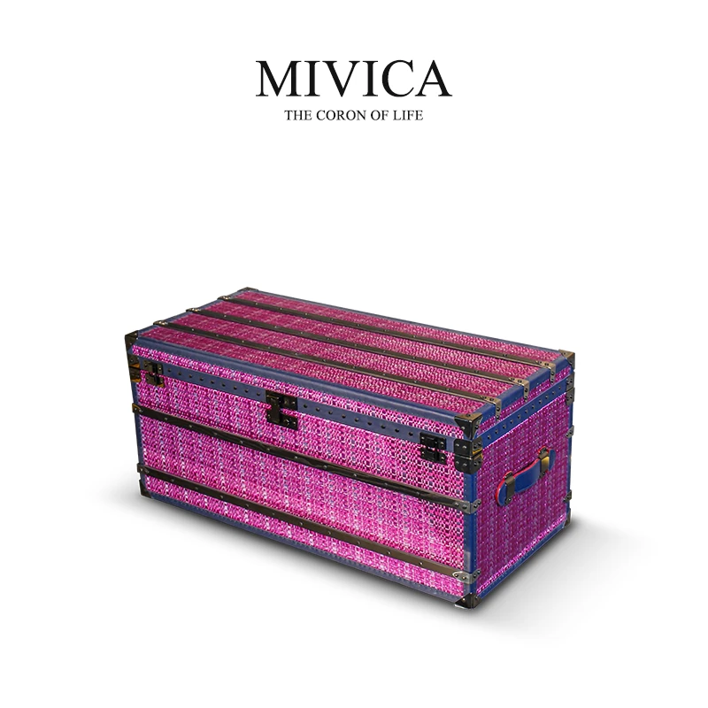 米维卡MIVICA原创设计手工铜丝编织复古硬箱茶几收纳柜国际馆奢品