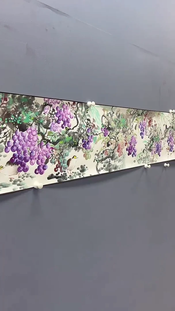 国画柳晓叶绘画9平尺花鸟手卷