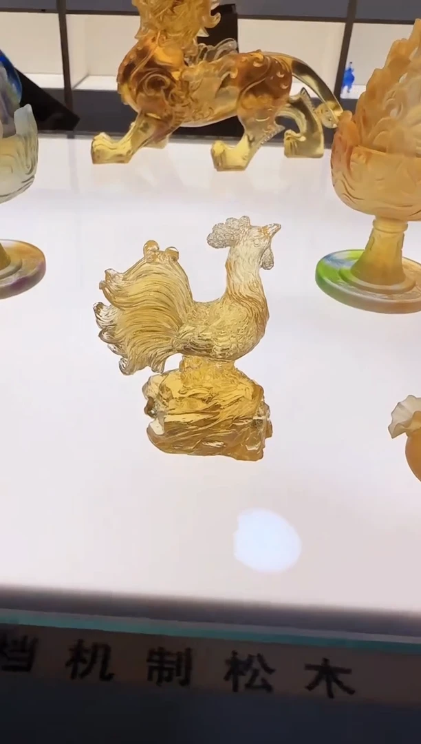 手工艺品琉璃大公鸡十厘米